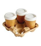 Disposable Cup Carry Trays 4 Cup - CE382