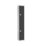 GR678-CL Elite Double Door Manual Combination Locker Locker Graphite Grey