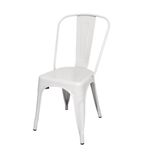 Image of Bistro GL332 Steel Side Chairs White (Pack of 4)