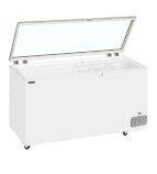 ST400 401 Ltr White Display Chest Freezer With Glass Lid