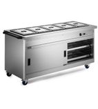 Image of Panther P8B5 1855mm Wide Mobile Hot Cupboard With Bain Marie Top
