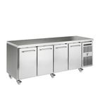 Image of C4 668 Ltr 4 Door Stainless Steel Refrigerated Prep Counter