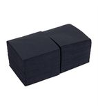 Image of FE218 Cocktail Napkins Black 2-Ply 1/4 Fold