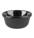 Kristallon DM162 Melamine Fluted Ramekins Black 57mm (Pack of 12)