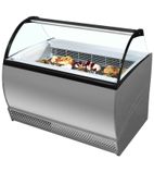 ISABELLA 13LX 13 x Napoli Pan Grey Curved Glass Ice Cream Display Freezer