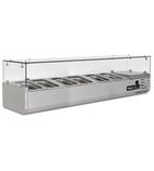 TOP1500CR 5 x 1/3GN & 1 x 1/2GN Refrigerated Countertop Food Prep Display Topping Unit