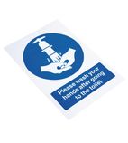Image of W188 Toilet Wash Hands Sign