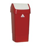 CC079 Polypropylene Swing Bin Red 50Ltr