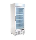 G-Series GH506 412 Ltr Upright Single Glass Door White Display Freezer