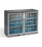 MG2/275GCS 275 Ltr Undercounter Double Hinged Glass Door Stainless Steel Bottle Cooler