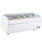 DUPLA2.2DEWH 1697 Ltr White Island Display Chest Freezer With Glass Lid