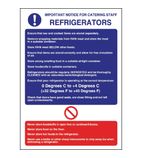 W196 Refrigerator Guidelines Sign Self-Adhesive