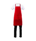 Image of B196 Bib Apron Red