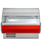 Image of SIGMA15C 1525mm Wide Curved Glass Fresh Meat Serve Over Counter Display Fridge