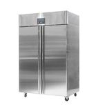HED238 Medium Duty 1240 Ltr Upright Double Door Stainless Steel Freezer