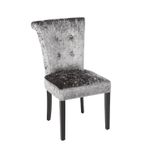 Olive Grey Crushed Velvet Dining Chair (Pack of 2)