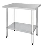 T375 900w x 600d mm Stainless Steel Centre Table with One Undershelf