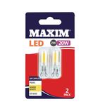 FW513 Maxim LED G9 Warm White Light Bulb 2/20w (Pack of 2)