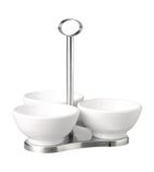 GF165 Stainless Steel Stand with 3x Bowls