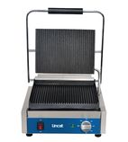 Image of Lynx Prime LPPGRR Electric Single Contact Panini Grill - Ribbed Top & Bottom