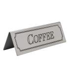 CZ431 Coffee Stainless Steel Table Sign