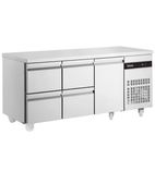 PN229-HC Heavy Duty 400 Ltr 1 Door & 4 Drawer Stainless Steel Refrigerated Prep Counter