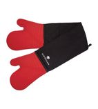 Image of FW884 Seamless Silicone Double Oven Glove Red