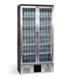 MG3/500GCS 468 Ltr Upright Double Hinged Glass Door Stainless Steel Display Fridge