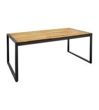 DS157 Acacia Wood and Steel Rectangular Industrial Table 1800mm