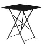 GK989 Perth Black Pavement Style Steel Table Square 600mm