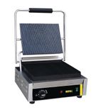 DM903 Electric Bistro Single Contact Panini Grill - Ribbed Top & Bottom
