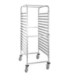 Image of GG499 Stainless Steel 1/1GN Racking Trolley 15 Shelves