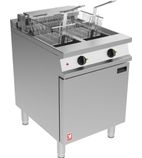Image of Dominator Plus E3865 2 x 20 Ltr Electric Freestanding Twin Tank Fryer (2 x Baskets)