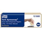Image of Xpressnap® FA710 Extra Soft Dispenser Napkins Natural 2-Ply 1/2 Fold N4 (Pack of 8)