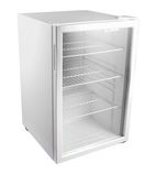 BC125 119 Ltr Undercounter Single Glass Door White Display Fridge