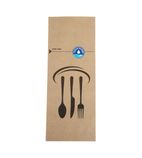 Image of DF696 Kraft Recyclable Sealable Paper Cutlery Bags (Pack of 2000)