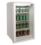 Image of C-Series CC661 102 Ltr Undercounter Single Glass Door White Display Fridge