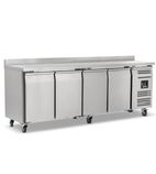 LBC4 553 Ltr 4 Door Stainless Steel Freezer Prep Counter With Upstand