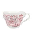 Vintage Prints GL474 Willow Georgian Teacup Cranberry 200ml (Pack of 12)