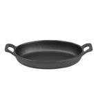 FW818 Cast Iron Oval Sizzle  Eared Dish 180 x 120mm