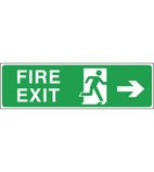W302 Fire Exit Sign Arrow Right