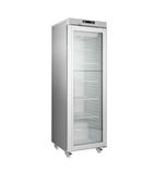 Image of Compact GR400 S 359 Ltr Upright Single Glass Door Stainless Steel Display Fridge