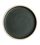 FA321 Canvas Flat Round Plate Green Verdigris 180mm (Pack of 6)