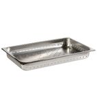 E7031 Stainless Steel Perforated 1/1 Gastronorm Tray 100mm