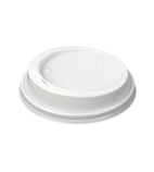 Image of CL869 White Lid To Fit 340ml/455ml Hot Cup (Pack of 1000)