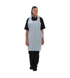A310 Disposable Polythene Bib Aprons White (Pack of 100)