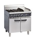Natural Gas Range 4 Burner Static Oven with Griddle CR9CN
