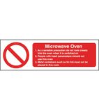 W231 Microwave Oven Safety Sign Self-Adhesive