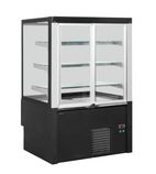 EVOK902 905mm Wide Flat Glass Stainless Steel Patisserie & Deli Display Fridge