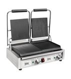 FC386 Electric Double Contact Panini Grill - Ribbed & Flat Top And Bottom